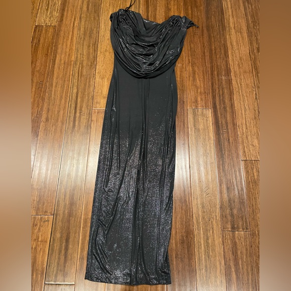 Alex Evenings Black Shimmer Formal Gown - Picture 7 of 8